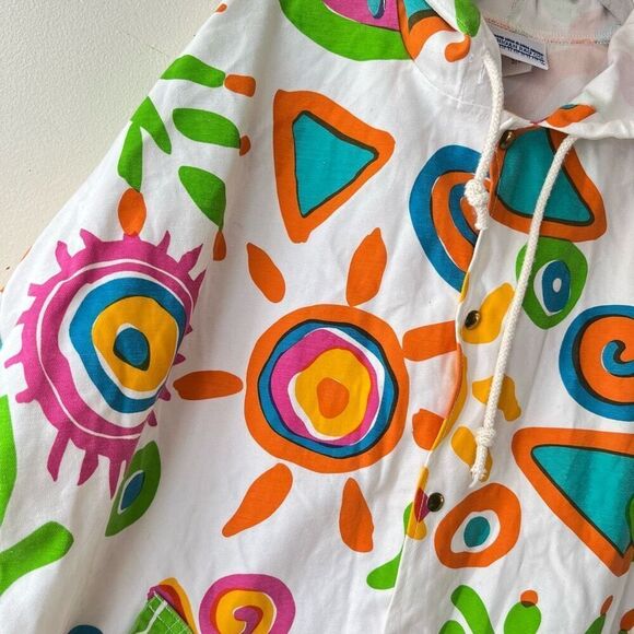 RARE Vintage 80s Michigan Rag Co. Oversized Hooded Jacket, UNISEX - Picture 2 of 12